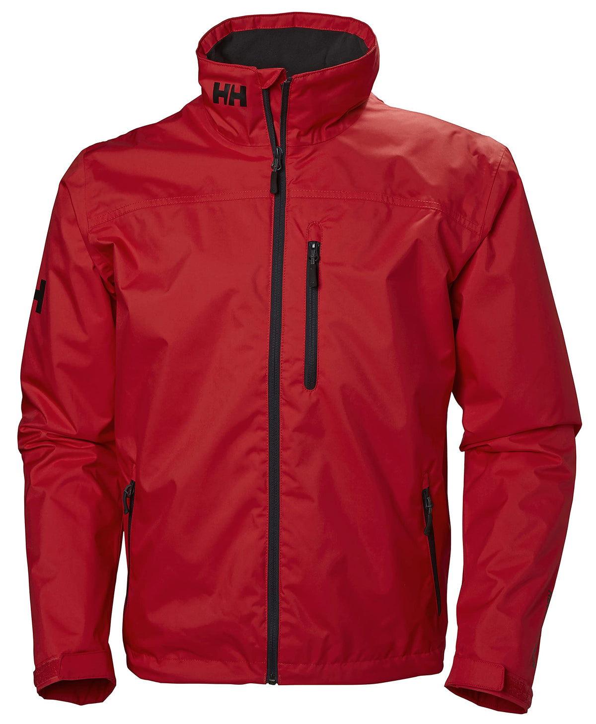 Helly Hansen Men's Crew Midlayer Fleece Lined Waterproof Windproof Rain Jacket, 162 Red, X-Large