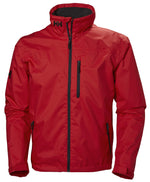 Helly Hansen Men's Crew Midlayer Fleece Lined Waterproof Windproof Rain Jacket, 162 Red, X-Large