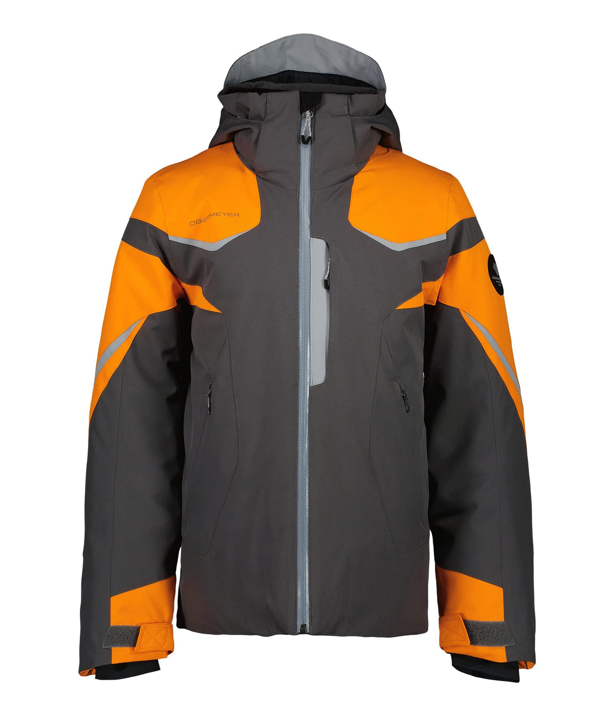 Obermeyer Kids Mach 13 Jacket for Little and Big Kids - Front Zipper Closure With Removable Hood, Cute and Trendy Jacket Peel Out XL (18 Big Kid) One Size