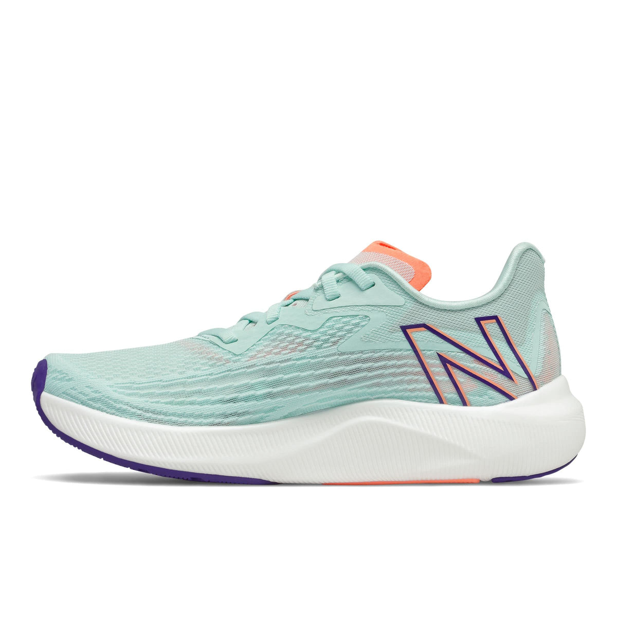 New Balance Women's FuelCell Rebel V2 Speed Running Shoe 7.5 White Mint/Citrus Punch/Citrus Punch