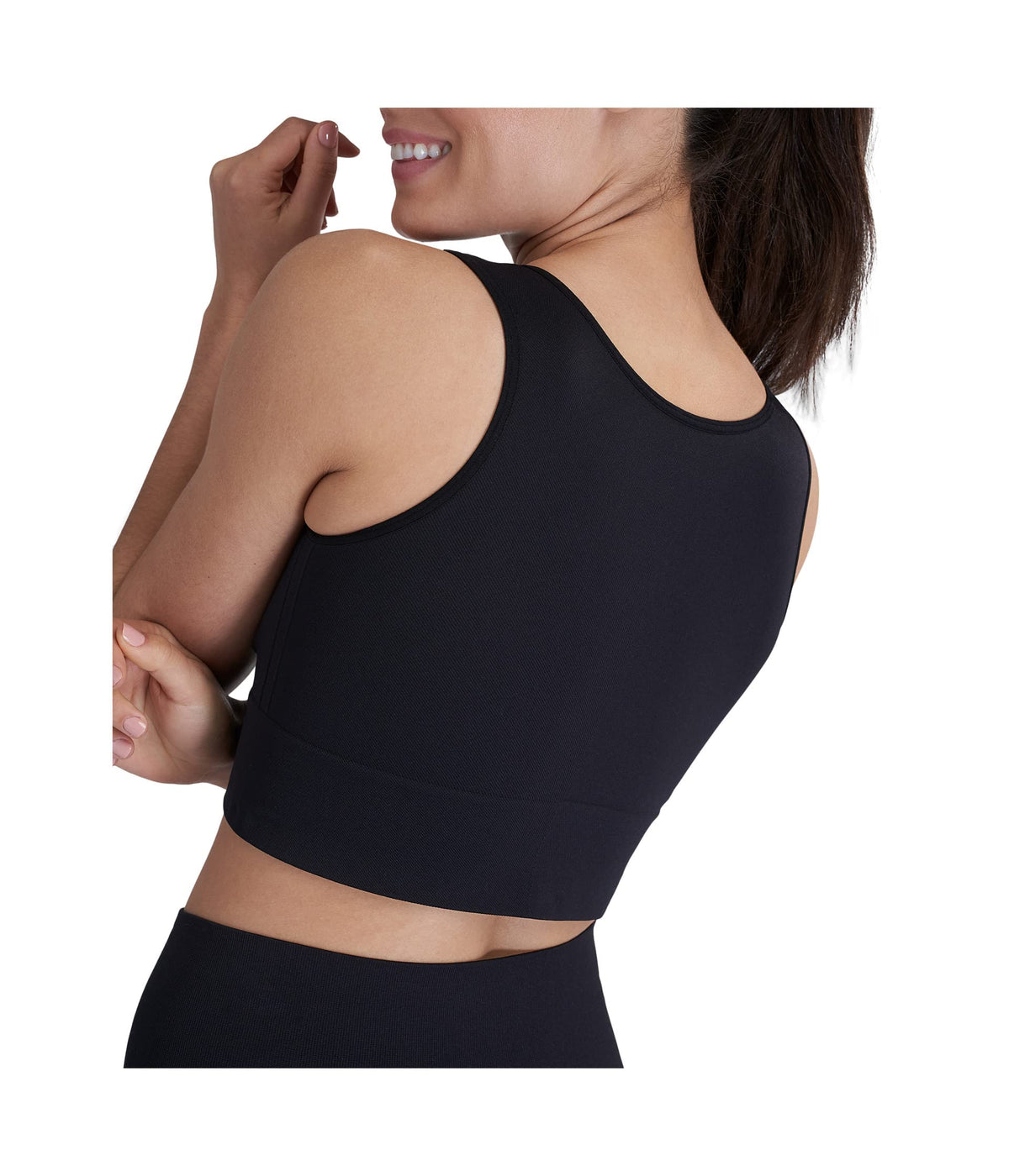 SPANX Lamn Seamless Crop Top Very Black LG