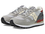 Saucony® Originals Kids Shadow Original Sneakers for Kids – Mesh and Suede Upper – EVA Midsole Grey/Red 3 Little Kid M