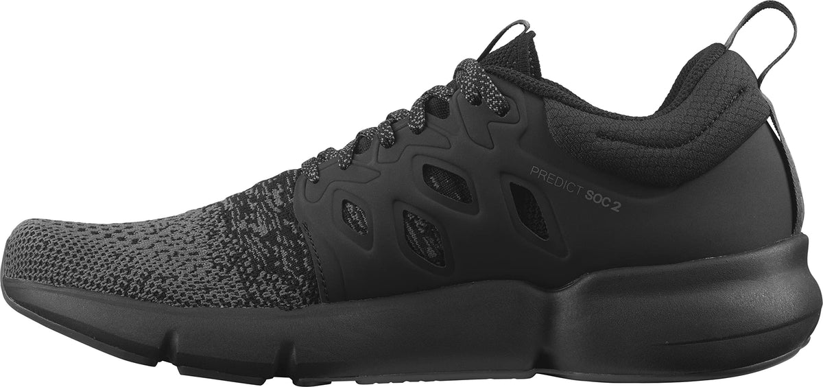Salomon Men's Predict SOC 2 Running Shoes for Men, Magnet/Black/Quiet Shade, 11.5
