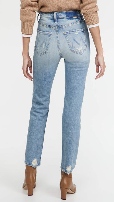 MOTHER Women's High Waisted Rider Skimp, The Confession, Blue, 32
