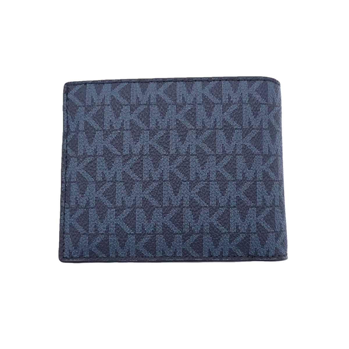 Michael Kors 36F1LCOF6B Men's Blue Logo Striped Billfold With Passcase Wallet