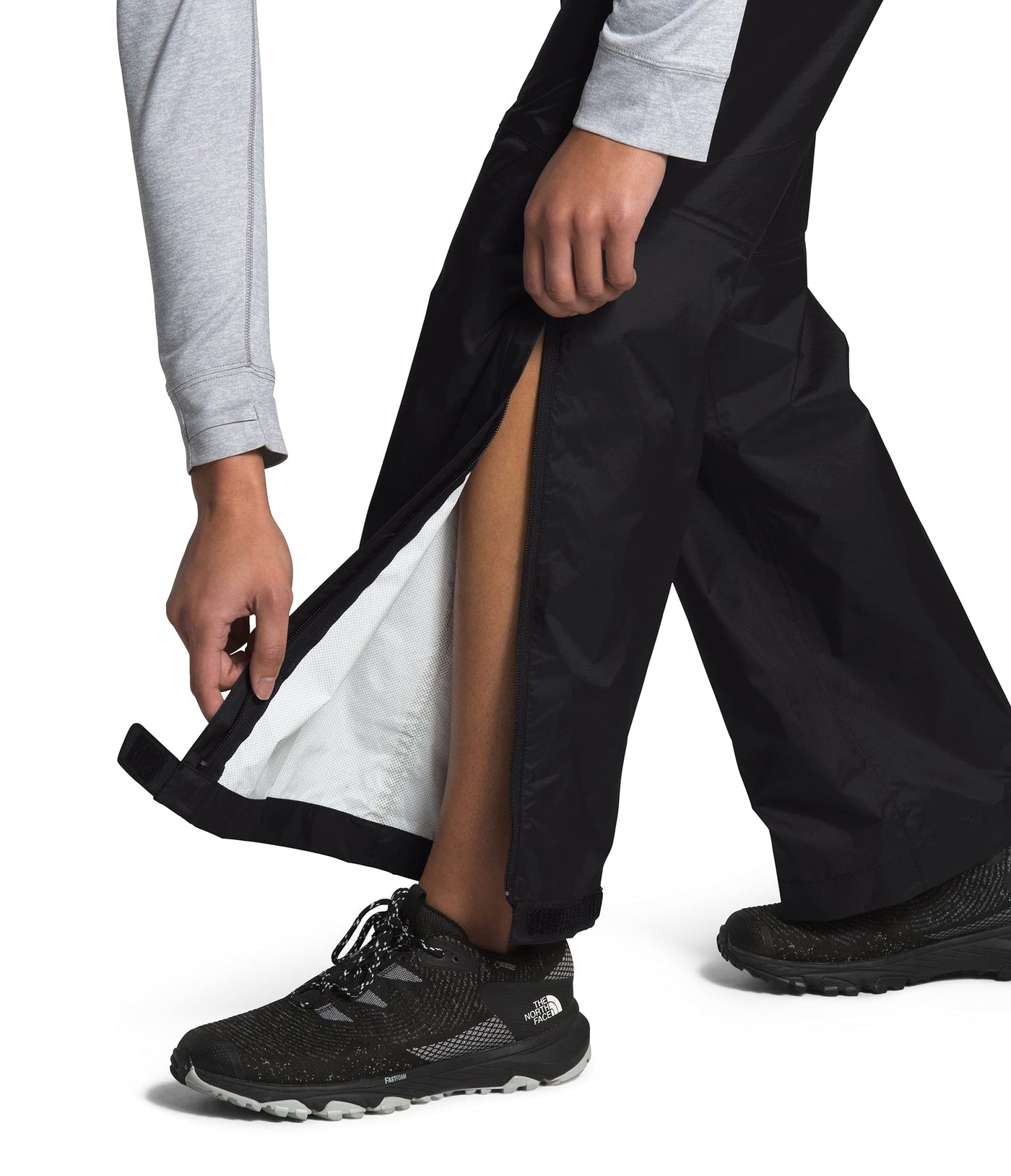 THE NORTH FACE Women's Venture 2 Half-Zip DWR Hiking Pant, TNF Black/TNF Black, X-Large Long