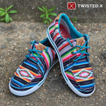 Twisted X Women's Hooey Loper, Moc Toe, Black & Serape, 10 M
