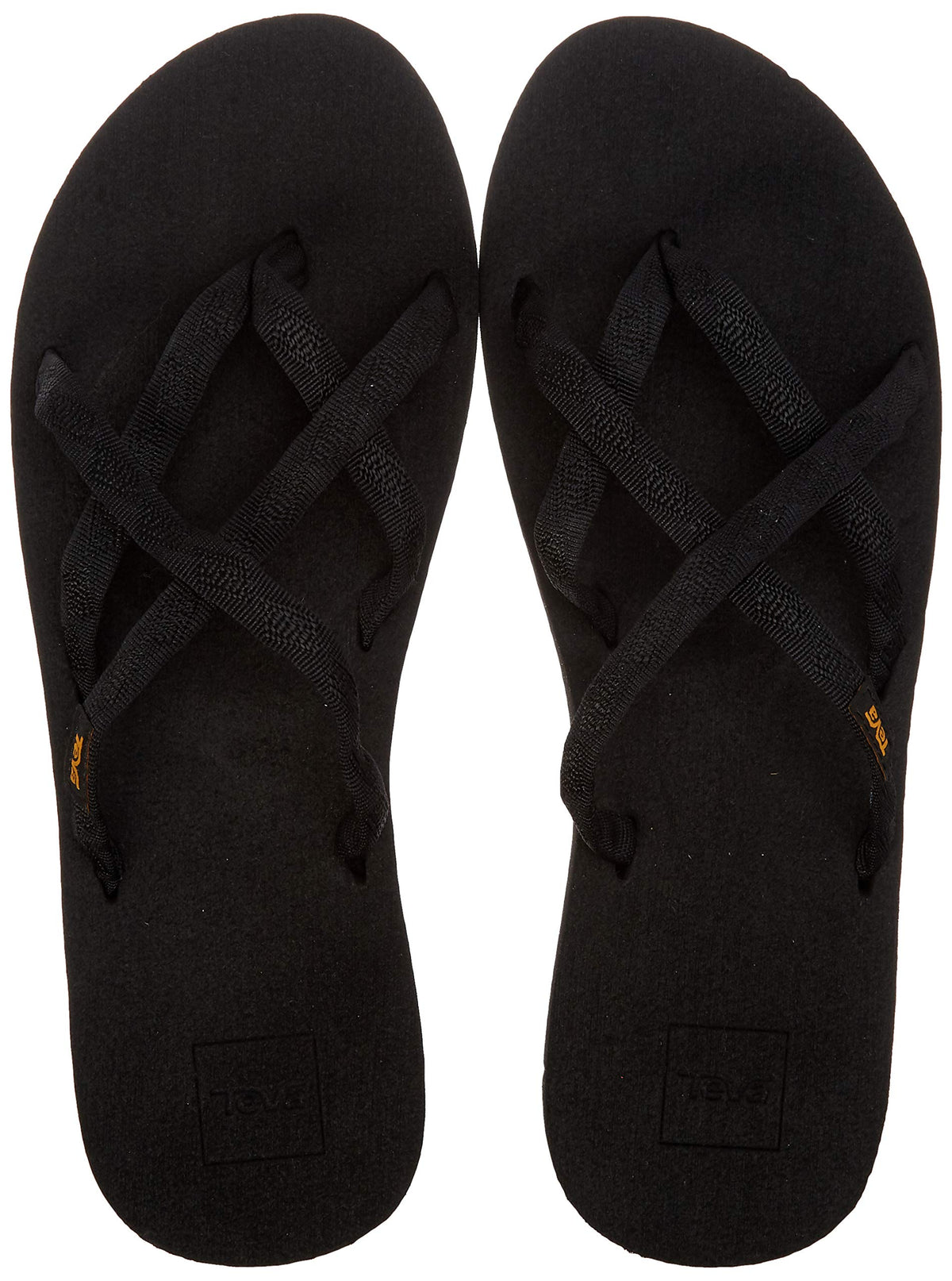 Teva Women's Olowahu Flip Flop Sandal (6 B(M) US/37 EUR, Mix B Black On Black)