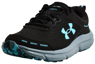 Under Armour Men's Charged Assert 10, (003) Black/Black/Blue Surf, 7.5, US