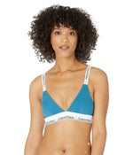 Calvin Klein Modern Cotton Unlined Bralette (Cross-Back) Tapestry Teal MD (Women's 8-10)