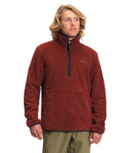 THE NORTH FACE Men's Dunraven Sherpa ¼ Zip, Brick House Red/Aviator Navy, XL