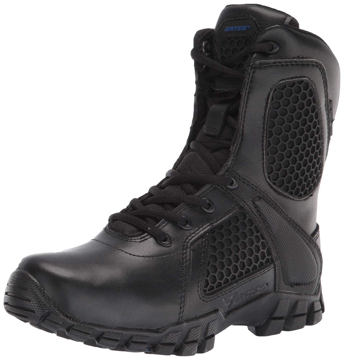 Bates Men's Shock 8" Side Zip Military and Tactical Boot, Black, 6 Medium