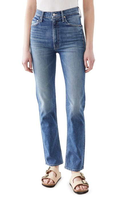 MOTHER Women's The Insider Crop Jeans 27 Regular Cowboys Don't Cry
