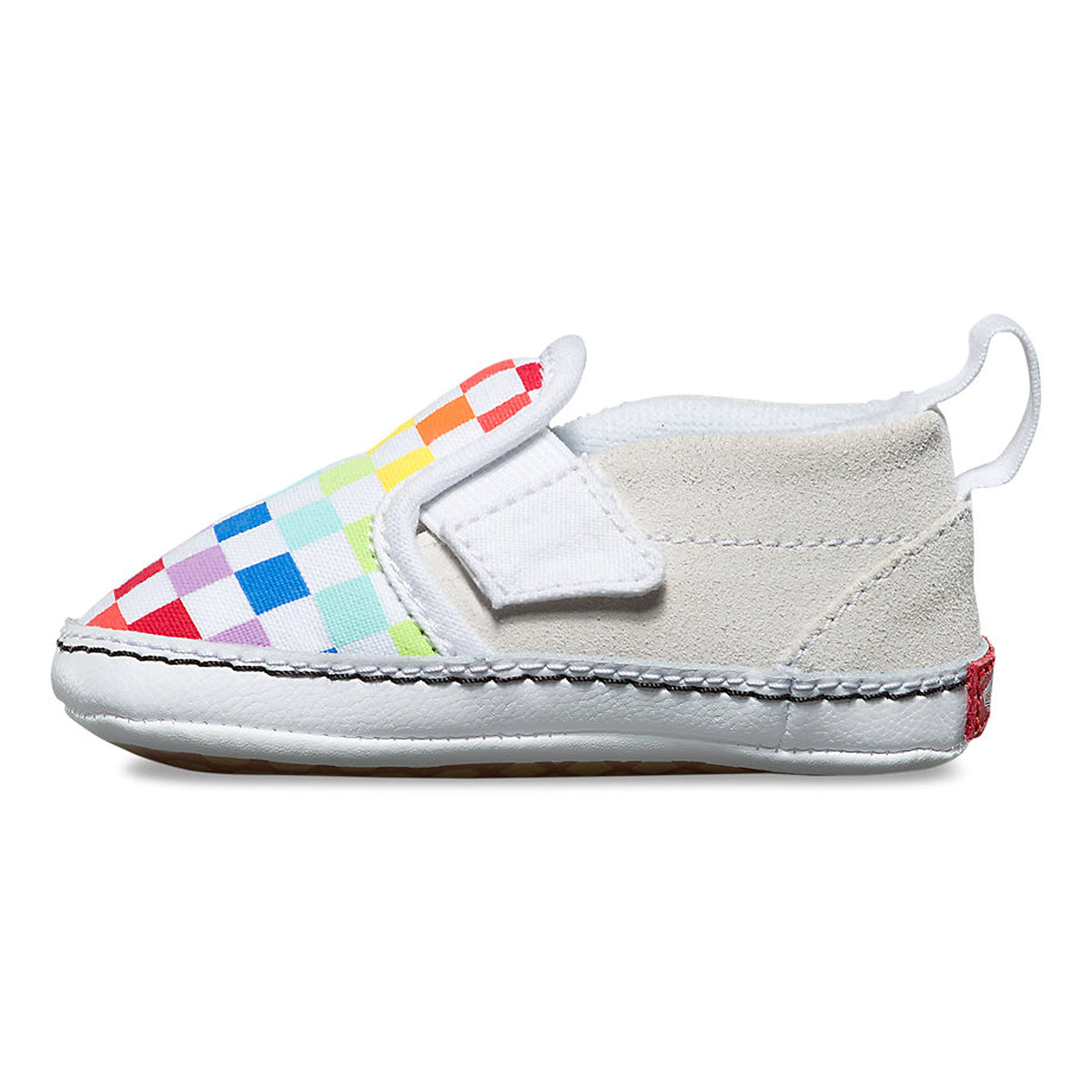 Vans Infant Slip-On V Crib (Checkerboard) Rainbow/True White VN0A2XSLU09 Infant Size 1