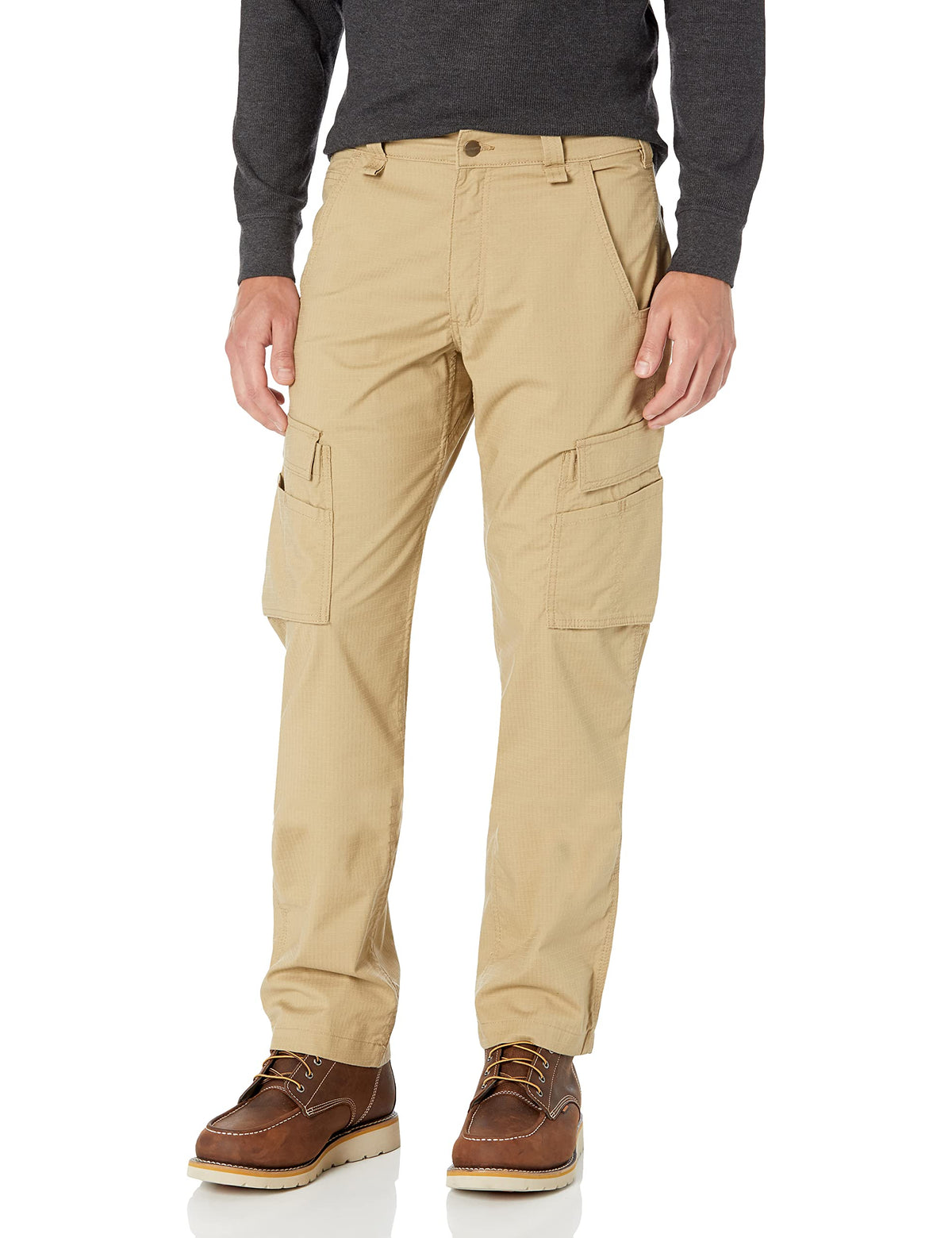 Carhartt Men's Force Relaxed Fit Ripstop Cargo Work Pant 105296, Dark Khaki, 34 x 34