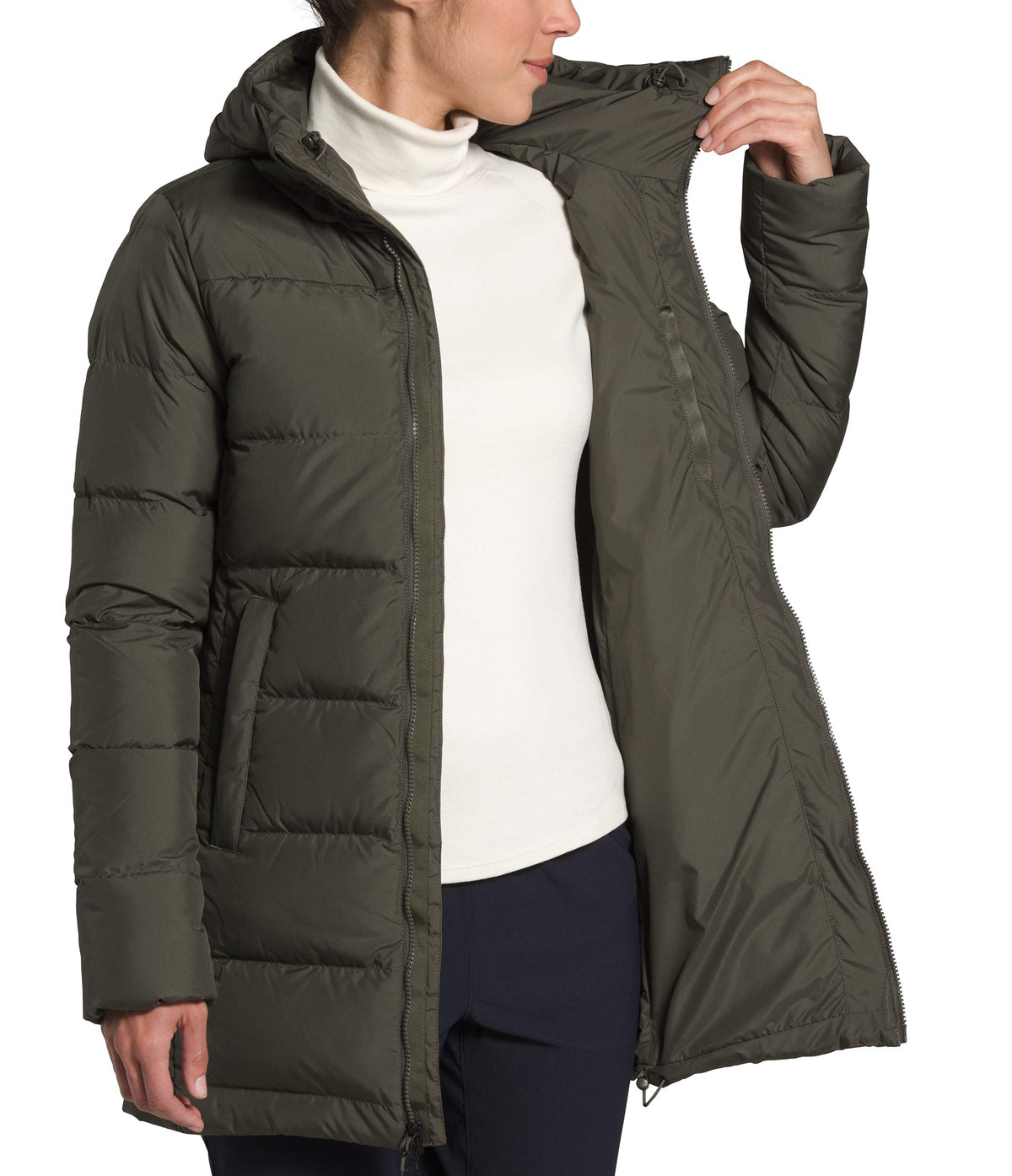 THE NORTH FACE Women's Gotham Parka, New Taupe Green, XS