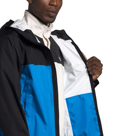 The North Face Men’s Venture 2 Waterproof Hooded Rain Jacket, Clear Lake Blue/TNF Black, 3XL