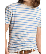 Polo Ralph Lauren Men's Classic Fit Striped Jersey T-Shirt Nevis/Vessel Blue Small