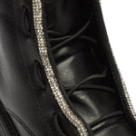 SCHUTZ Women's Amirah Boots, Black/Cristal, 9 Medium US