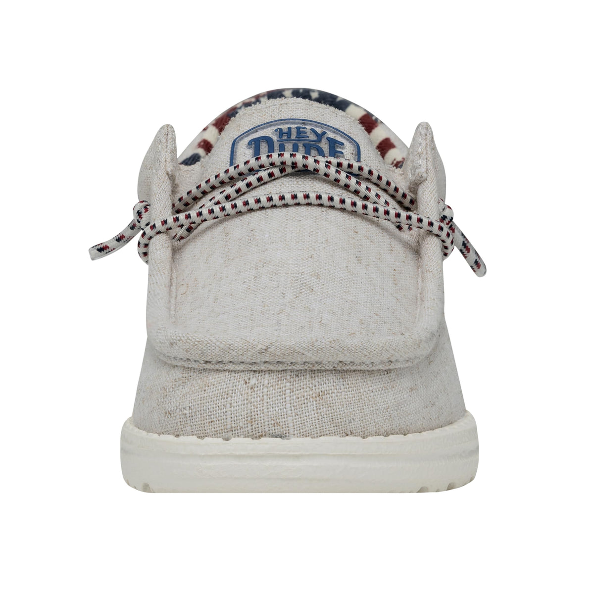 HEYDUDE Boy's Wally-Toddler Patriotic Off White Patriotic Size 5 | Youth's Shoes | Youth Slip-on Loafers | Comfortable & Light-Weight