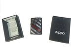 Zippo Lighter- Firefighter Flag Red Line Black Matte Windproof Lighter