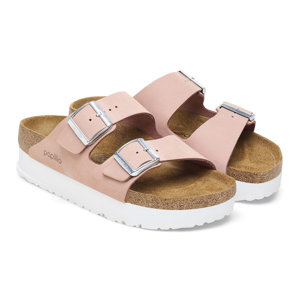 Birkenstock Women's Arizona Platform Flex Sandals, Soft Pink, 6 Medium US
