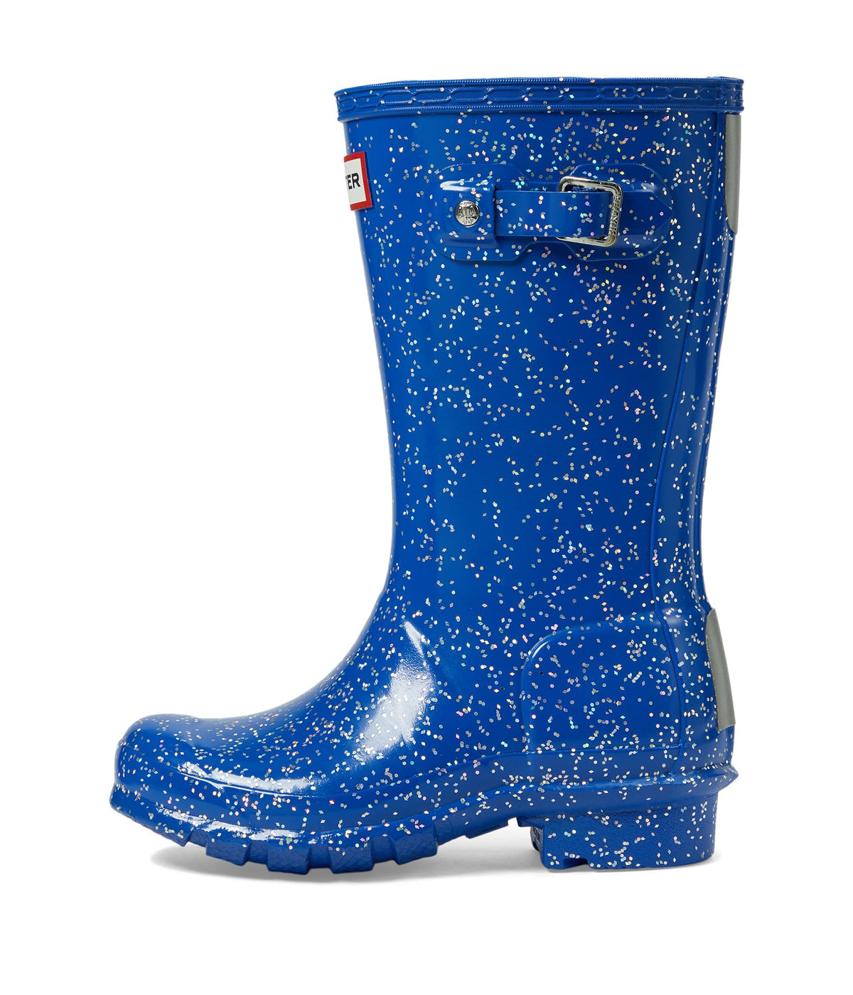 Hunter Original Giant Glitter Wellington Boots (Little Kid/Big Kid) Cruise Blue 5 Big Kid M