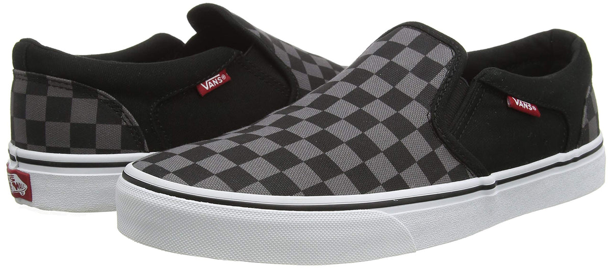Vans' Men's Asher Slip On Sneaker Blk/Pwtr 9 Medium US