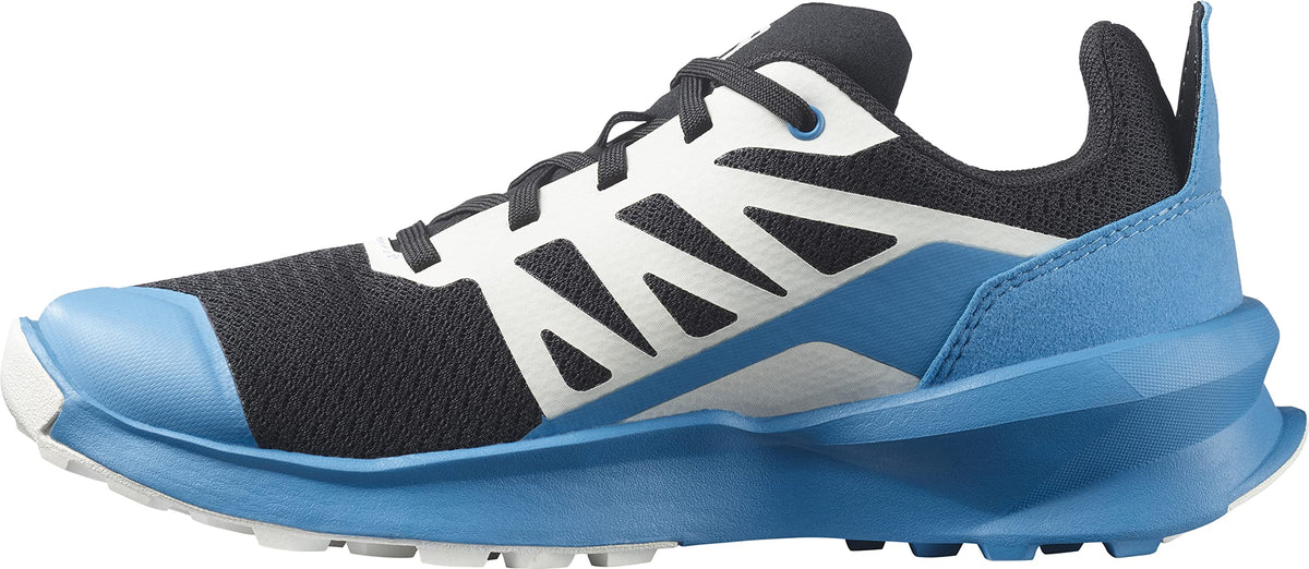 Salomon Kids Patrol Trail Running Shoes, Black/Blithe/White, 3 Big Kid