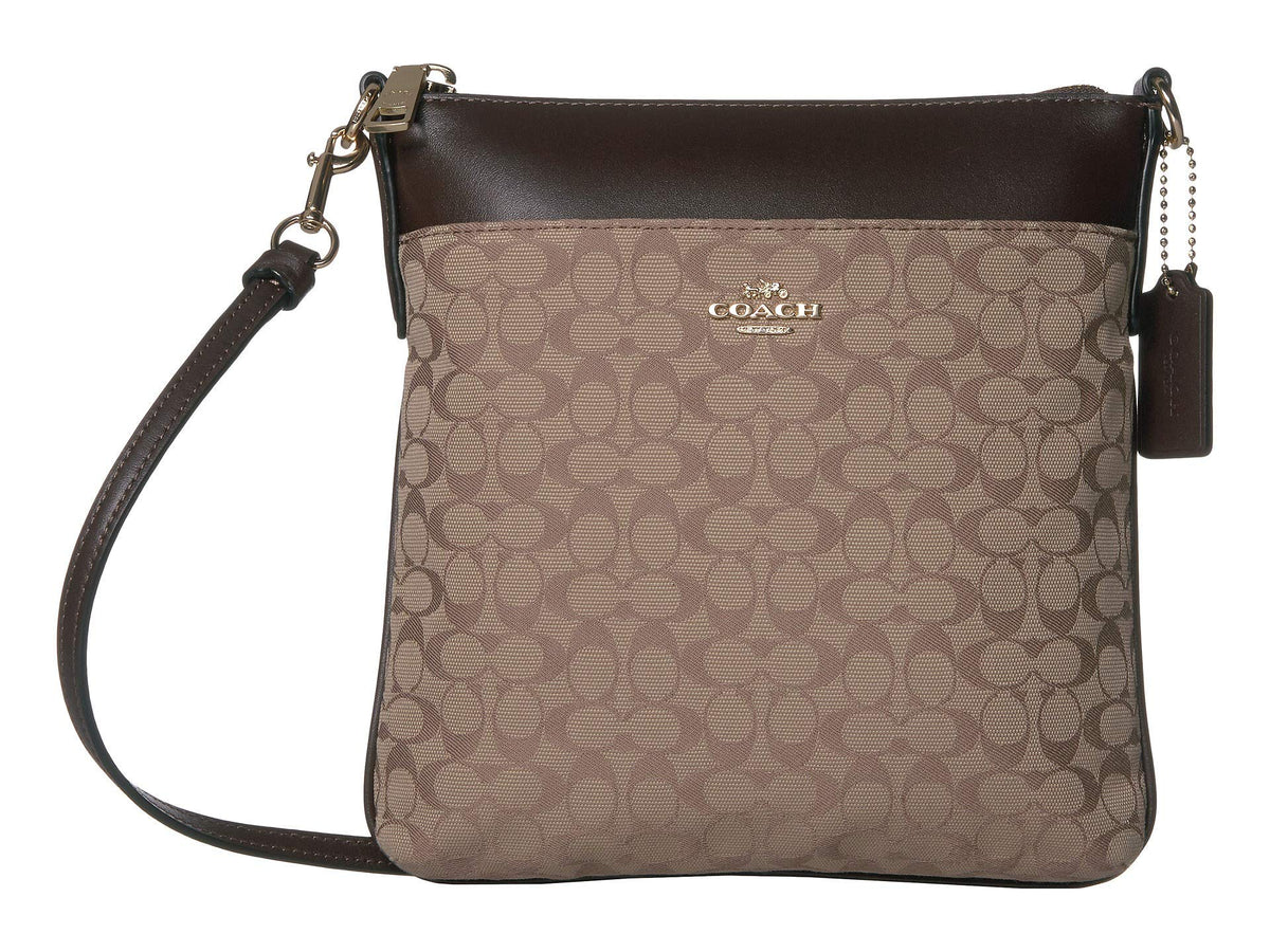 COACH Signature Jacquard Kitt Khaki/Brown/Gold One Size