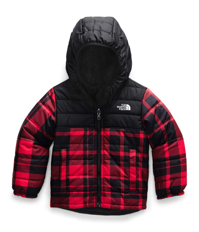 The North Face Kids Baby Boy's Reversible Mount Chimborazo Hoodie (Toddler) Tnf Red Holiday 2 Plaid Print 3T Toddler