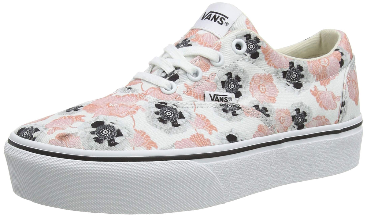 Vans Women's Doheny Trainers Platform Sneaker, Multicolour California Poppy Multi White Xx3, 7