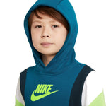 Nike Big Kids' Boys' Sportswear Pullover Hoodie (Large, Green Abyss/Light Liquid Lime/Volt)