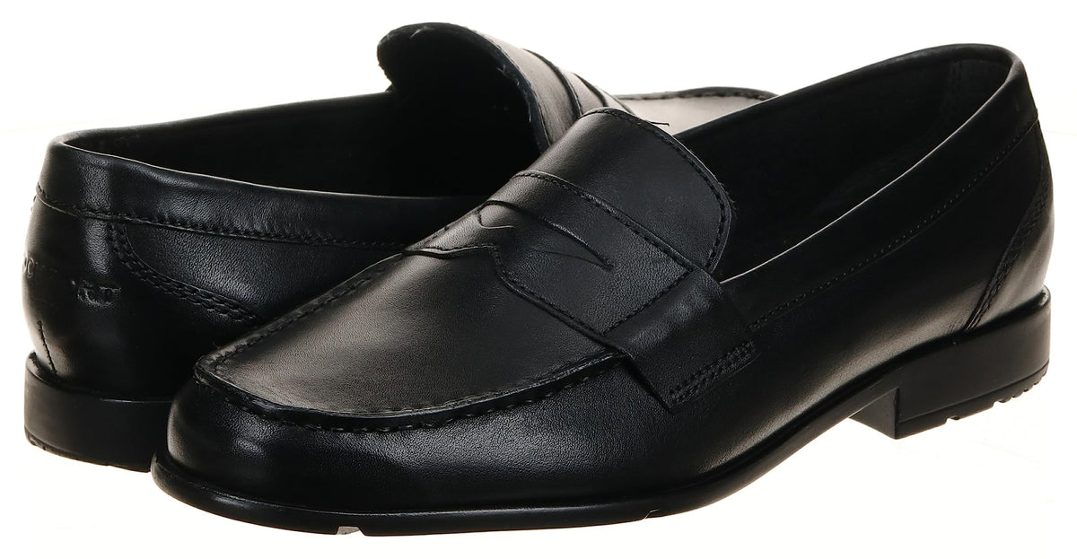 Rockport Men's Classic Loafer Penny, Black II, 9.5 Medium