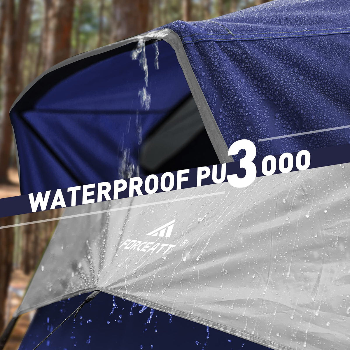 Forceatt 8 Person Tent, Waterproof and Ventilated Camping Tent for 4 Seasons, Dome Cabin Tent with Storage Bag, The Tent has a Large Space for Family Gatherings, Hikingand and Outdoors Activities