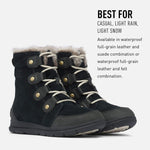 Sorel Women's Snow Winter Boots 10 Black/Dark Stone