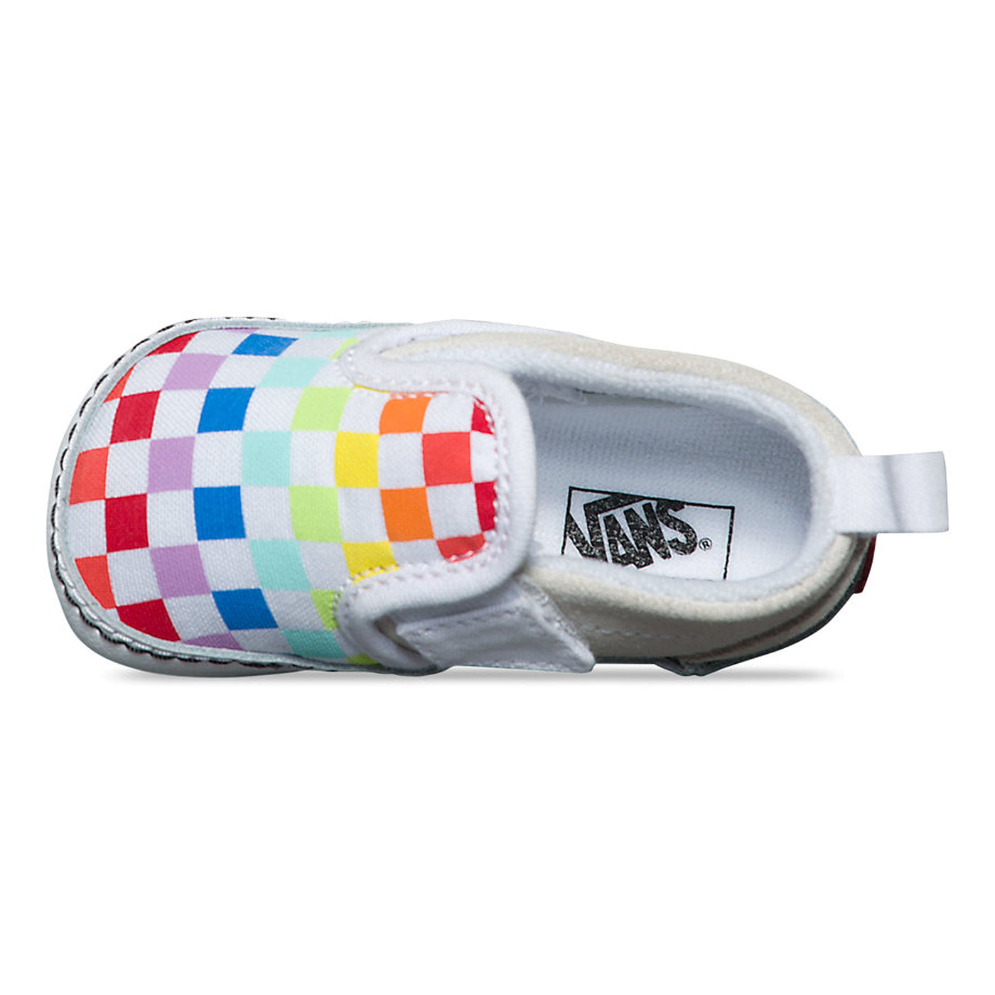 Vans Infant Slip-On V Crib (Checkerboard) Rainbow/True White VN0A2XSLU09 Infant Size 1