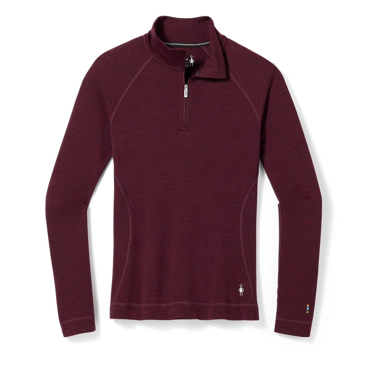 Smartwool Women's Classic Thermal Merino Base Layer 1/4 Zip Black Cherry Heather Xs