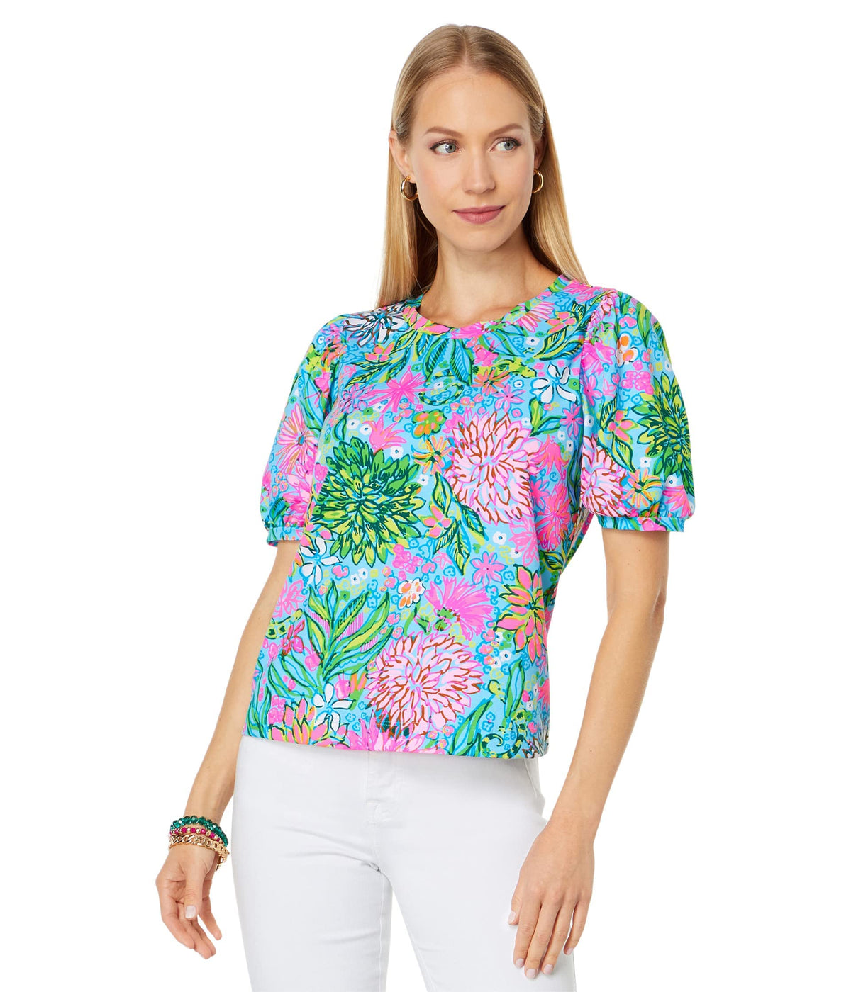 Lilly Pulitzer Rhett Top XX-Large Seabreeze Blue Walking on Sunshine