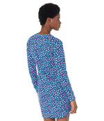 Lilly Pulitzer Beach Comber Long Sleeve Dress for Women - Crew Neckline and Ribbed Cuffs, Stunning and Comfortable Mini Dress Large Seabreeze Blue Low Tide Navy Spotted in the Wild