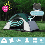 anngrowy 2 Person Pop Up Camping Tent, Waterproof, Windproof, Lightweight, Portable, 82.55947in