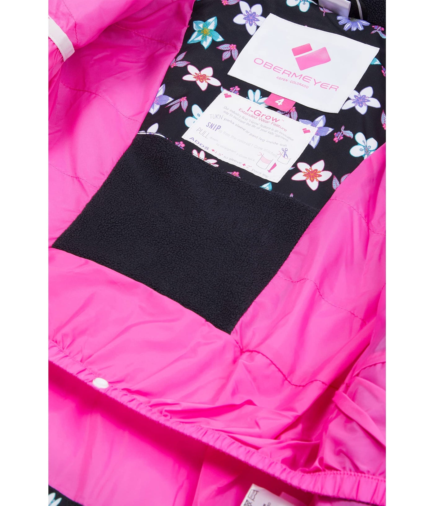 Obermeyer Girl's Roselet Jacket (Toddler/Little Kids/Big Kids) Ice Flowers 3T Toddler
