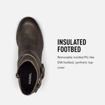 Sorel Women's Joan of Arctic Wedge II Buckle Boot - Light Rain - Waterproof 7.5 Quarry