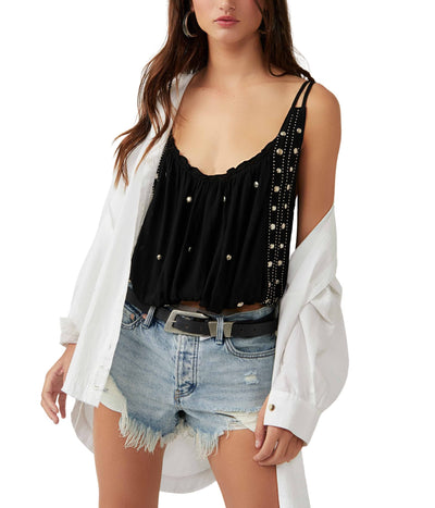 Free People Virgo Tank Black MD (Women's 8-10)