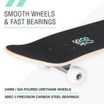 80Six Adult and Youth Skateboard with 54mm Urethane Wheels and Carbon Steel Bearings (Surf Green Teal-Fade, 31" x 8")