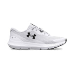 Under Armour Women's Surge 3 Running Shoe, White (100)/Black, 9