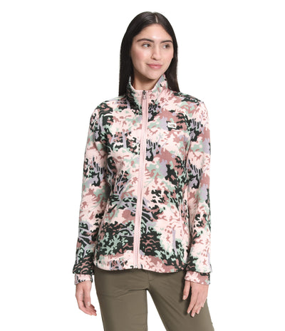 THE NORTH FACE Women's Printed Crescent Full Zip, Laurel Wreath Green Canvas Print, S