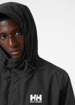 Helly Hansen Men's Seven J Waterproof Windproof Breathable Rain Jacket, 992 Black, XXXXX-Large