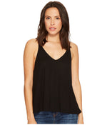 Free People Dani Tank Top for Women - Thin Shoulder Straps with Sleeveless Construction, and Lightweight Slouchy Fit Tank Black 2XS (Women's 00) One Size