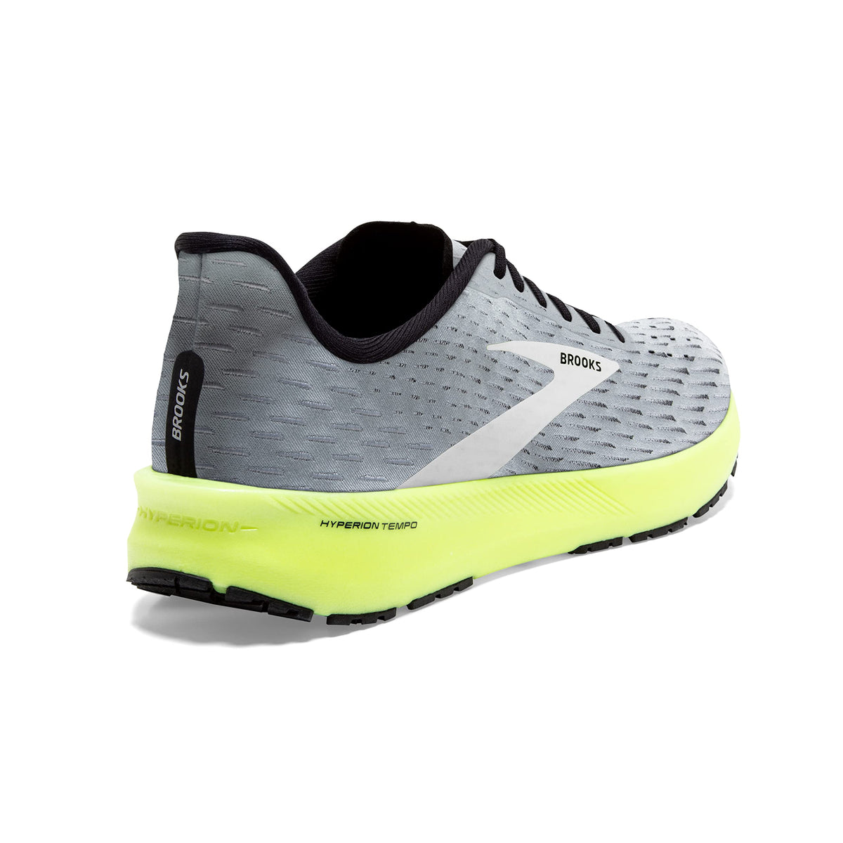 Brooks Men's Hyperion Tempo Road Running Shoe - Grey/Black/Nightlife - 7.5 Medium